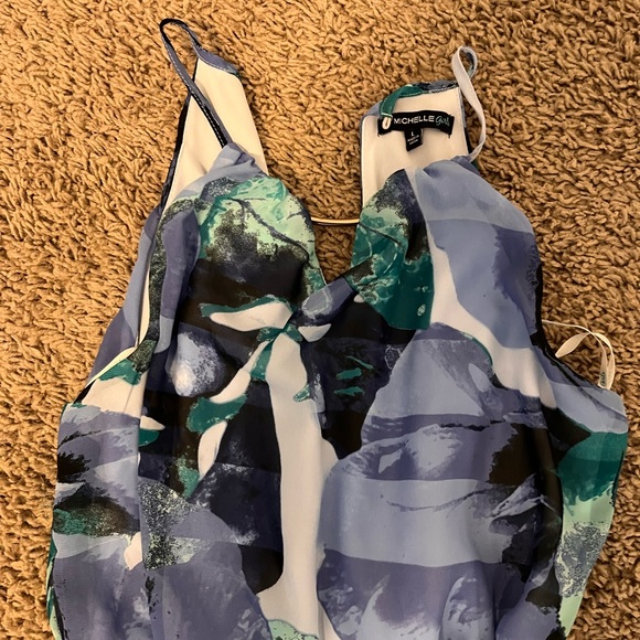 Blue Abstract Girls Romper - Picture 3 of 3